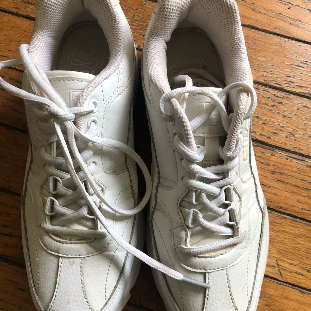 Fila White Classic Sneakers with Memory Foam